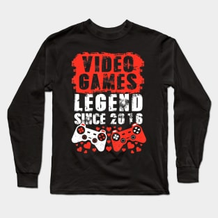 Gaming 2016 Birthday Video Games Birthday Gamer Long Sleeve T-Shirt